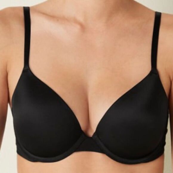 VICTORIAS SECRET PINK VS Where Everywhere Super Push Up Black Bra 34C - Picture 3 of 14